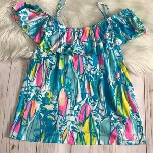Lilly Pulitzer off the shoulder blouse size XS